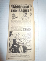 Vintage Zemo For Skin Rashes Print Magazine Advertisement 1946 - $75.95 MXN