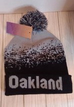 Lida Collection Unisex OAKLAND Beanie Warm Winter Hat Black Gray Pom Pom... - £16.50 GBP