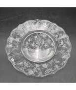 Vintage Fostoria Chintz Glass Salad Plates Baroque Shape Etched 7.5&quot; Des... - $13.87 CAD