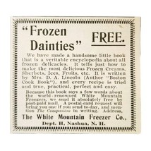 Frozen Dainties 1897 Advertisement Victorian White Mountain Freezer Co A... - $385.41 MXN