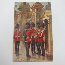 Postcard London England Buckingham Palace Changing Guards Tuck Oilette A... - $9.99