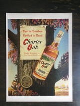 Vintage 1951 Charter Oak Bourbon Whiskey Full Page Original Ad - 622 - £5.30 GBP