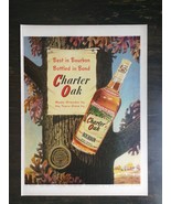 Vintage 1951 Charter Oak Bourbon Whiskey Full Page Original Ad - 622 - £5.22 GBP