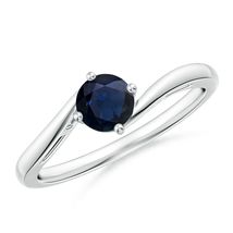 ANGARA Natural Sapphire Solitaire Ring in Sterling Silver for Women (5mm) - $329.00+