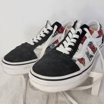 Vans Off The Wall Sk8 Skate Black Red Roses Lace Up Shoes 4.5 MENS / 6.5 WOMENS - £14.99 GBP