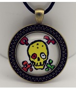Yellow Skull Cabochon Necklace - $112.71 MXN