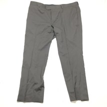 Egara Chinos Pants Mens 40x28 Gray Wool Tapered Leg Slim Fit Flat Front - £11.16 GBP