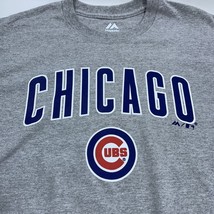 Chicago Cubs Baseball Heather Gray TShirt Mens Size Small Majestic MLB NEW - £8.75 GBP