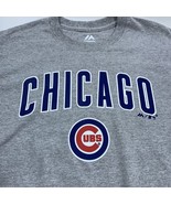 Chicago Cubs Baseball Heather Gray TShirt Mens Size Small Majestic MLB NEW - £8.65 GBP