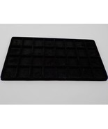 32 SPACE PLASTIC JEWELRY DISPLAY TRAY 14&quot;X7.5&quot; FELT COVERED GRID 1 9/16&quot;... - $3.99