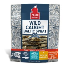 Plato Dog Treats Wild Caught Baltic Sprat 3oz. - £12.55 GBP