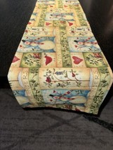 Lined Table Runner ~ Farmhouse Snowman 42”x12” - $18.69