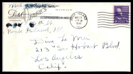 1941 US Cover - Rock Island, Illinois to Los Angeles, California E2 - £1.56 GBP