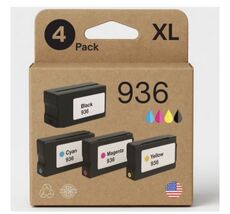 936XL 936 Ink Cartridges Combo Pack (4-Pack) Black, Cyan, Magenta, Yellow - $70.30