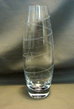 Mikasa Etched Swirl  Bud Vase 7&quot; on Clear Crystal Glass - £10.21 GBP