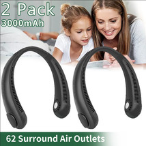 2Pack Portable Hanging Neck Fan Usb Mini Electric Cooling Air Cooler Conditioner - £43.15 GBP