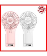 Compact 20-Hour Battery Mini Fan with Ergonomic Handle for All-Day Comfort - $34.42 CAD