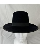 Wright 7X Fedora Sz 6 1/2 100% Genuine Fur Felt Custom Amish Wide Brim H... - £149.85 GBP