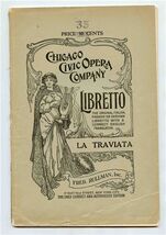La Traviata Libretto Verdi Chicago Civic Opera Company Fred Rullman  - $11.88