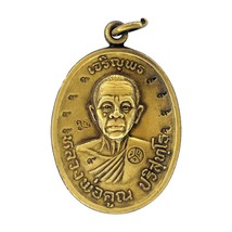 Lp Khun famoso monaco amuleto tailandese talismano magico fortunato ricco... - £11.19 GBP