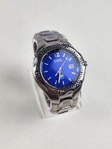 Fossil Blue AM-3421 Men’s Watch Blue Dial Stainless Steel Watch Fresh Battery - £15.78 GBP