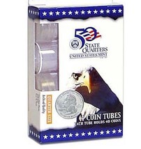 50 Tubes H.E. Harris Co. Quarter Coin Tube Durable Polypropylene 2004 Ne... - $23.03