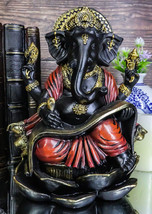 Vastu Hindu God Ganesha Ganapati Seated On Lotus Writing Mahabharata Figurine - £24.40 GBP