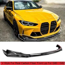 For 2021-2023 BMW G80 M3 G82 G83 M4 3D Style Real Carbon Fiber Front Bumper Lip - £456.41 GBP