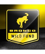 2 Fender Horse Wild Find Emblem Badge for Ford Bronco Yellow on Gloss Black - €34,27 EUR