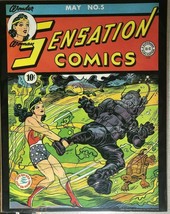 WONDER WOMAN Sensation #5 11&quot; x 14&quot; reproduction of a 1942 DC Comics issue cover - £11.72 GBP