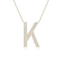 ANGARA Lab-Grown 0.35Ct Diamond Capital &quot;K&quot; Initial Pendant Necklace in ... - £598.39 GBP
