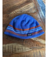 PATAGONIA Hat Beanie Youth Blue Merino Wool Blend - $27.01 CAD