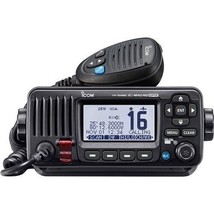 ICOM M424G FIXED MOUNT VHF W/BUILT-IN GPS - BLACK M424G 41 - £255.74 GBP