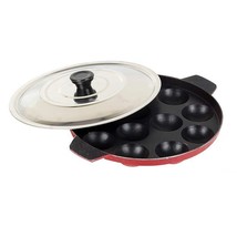 12 Cavities Non Stick Appam Patra with Lid,Appam Pan/Maker/Pan Cake Maker) - £19.46 GBP