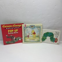 Lot 3 Kid Books Curious George Candy Game Pooh I&#39;m Sorry Very Hungry Caterpillar - £15.97 GBP