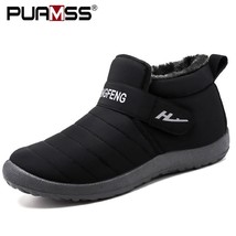 Men Boots High Quality Keep Warm Men Snow Boots Couple Cheap Winter Ankle Boots  - £28.42 GBP