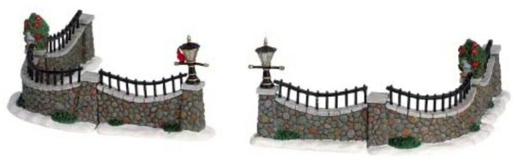 Primary image for Lemax #63576 STONE WALL - 6 Pieces Table Accent 2006 - Must Have for Village