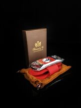 Brizard and Co Racing Red Leather V Cigar Cutter and carrying case New image 2