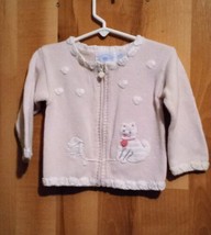Hartstrings Baby Girls Size 12 Months Pink Overcoat Top Embroidered - £8.56 GBP
