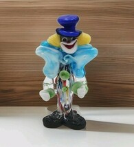 MURANO Glass Clown TOSCANY 7.5&quot;  Made In Italy Unique Colorfull Vintage ... - $1,650.29 MXN