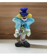 MURANO Glass Clown TOSCANY 7.5&quot;  Made In Italy Unique Colorfull Vintage ... - $1,650.29 MXN
