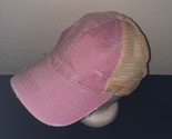 C.C Pale Pink Ponycap Ponytail Distressed Mesh Trucker Baseball Cap - £7.08 GBP
