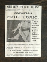 Vintage 1902 Cogswell&#39;s Foot Tonic E.N. Cosgswell Original Ad 1021 B - $6.64