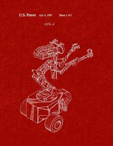 Short Circuit Movie Number 5 Robot Patent Print - Burgundy Red - £6.33 GBP+