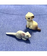 Vintage Hagen Renaker Porcelain Miniature Siamese Kitten Cat &amp; Gray Mouse - $411.55 MXN