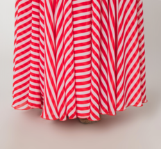 Red Striped Chiffon Skirt Summer Chiffon Skirt Outfit Plus Size Beach Skirts image 6