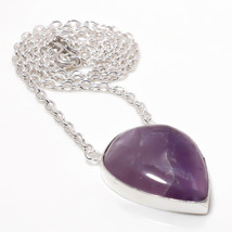 African Amethyst Gemstone Christmas Gift Chain Pendant Jewelry 1.20&quot; SA 383 - £3.98 GBP