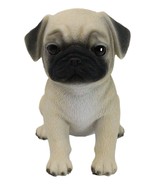 Realistic Lifelike Adorable Sitting Pug Dog Puppy Home Decor Figurine Pe... - $532.00 MXN