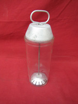 Vintage Malted Milk Mixer Clear Glass Tin Lid National Dairy Kitchen Gadget  - £19.56 GBP