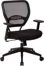 Professional Dark Air Grid Back Office Desk Chair With Built-In Lumbar Support, - £209.40 GBP